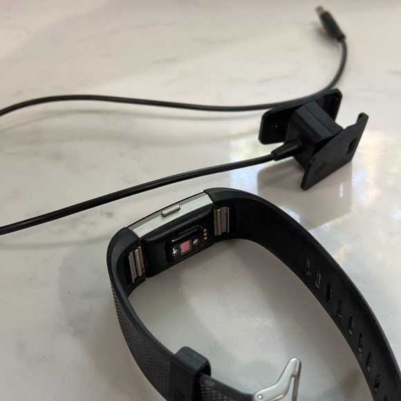 Black Fitbit Charge 2 with Charger - Picture 5 of 6